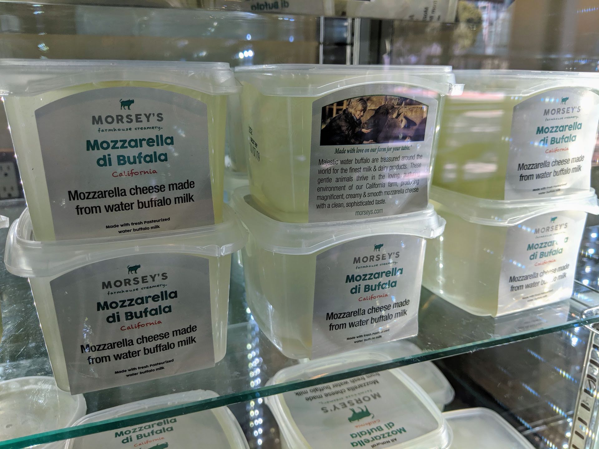 The Morsey’s fresh water buffalo milk mozzarella.