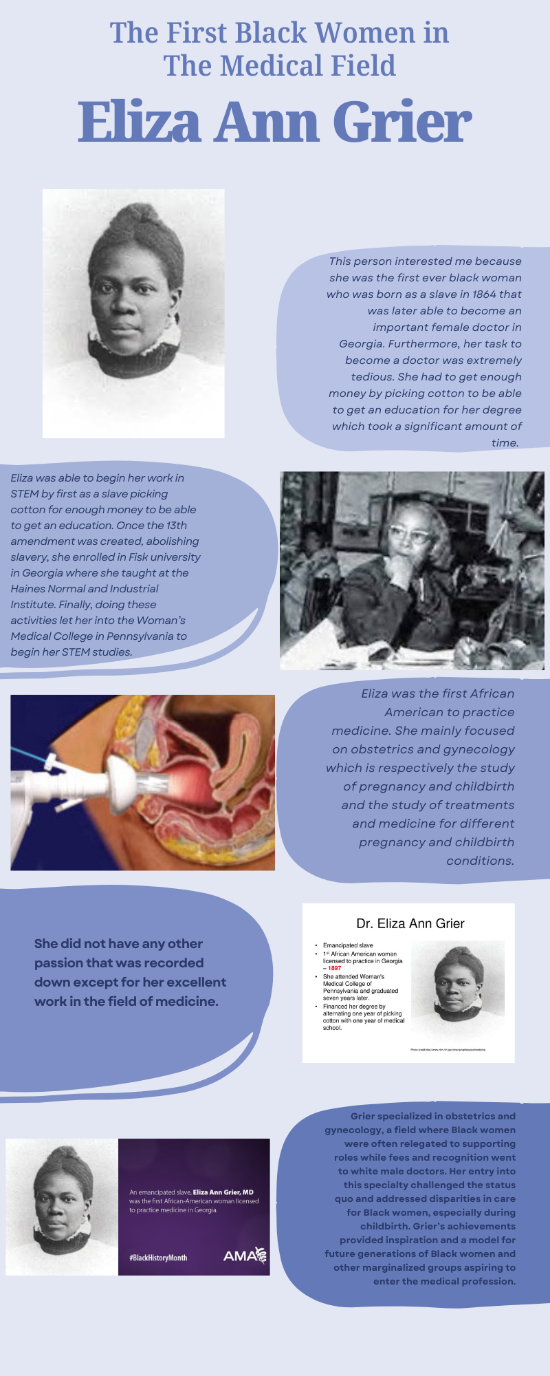 Submission card, The Wonders of Eliza Ann Grier’s Passion in Medicine and Physics. 
