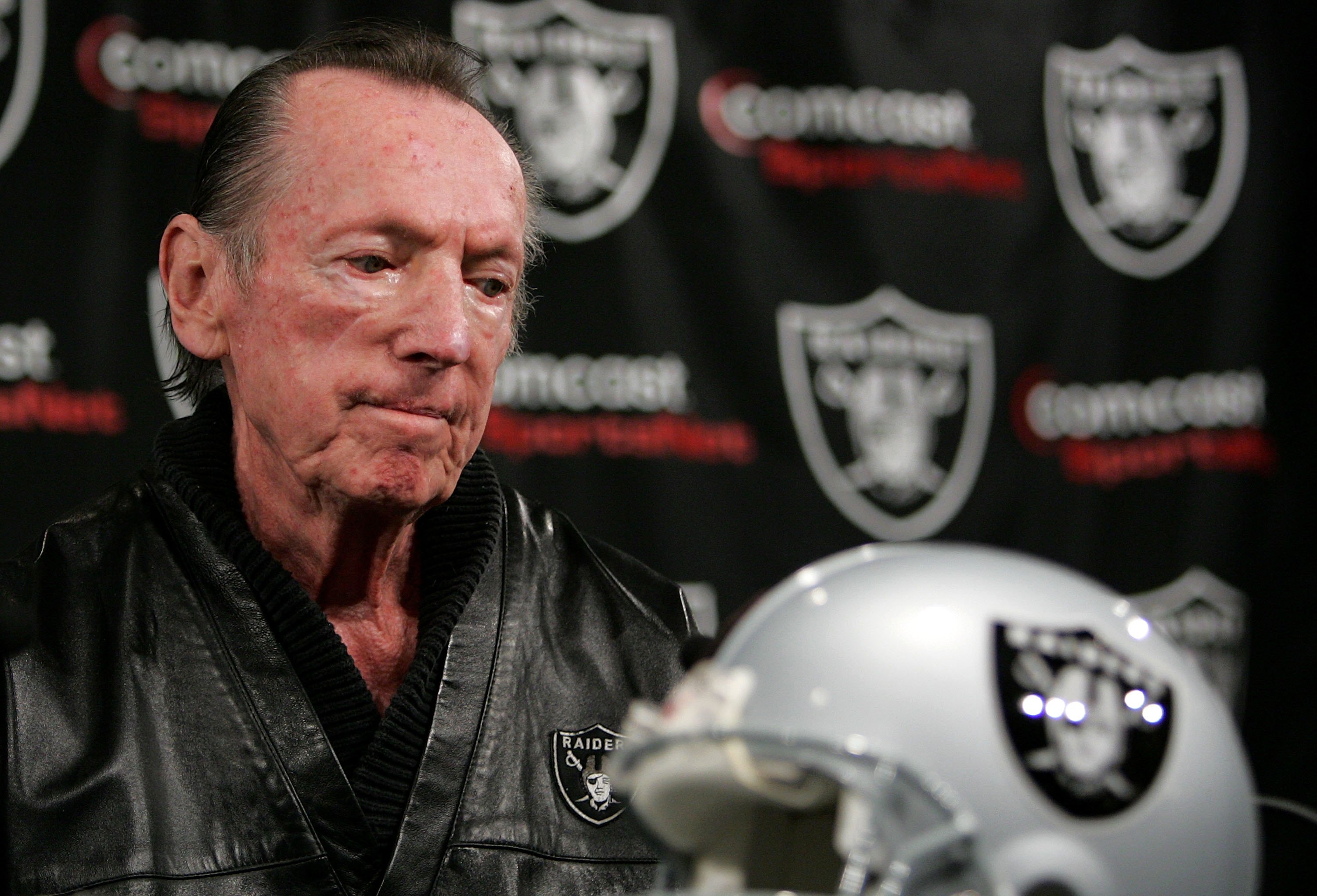 Oakland Raiders owner Al Davis speaks during a news conferenceon January 23...