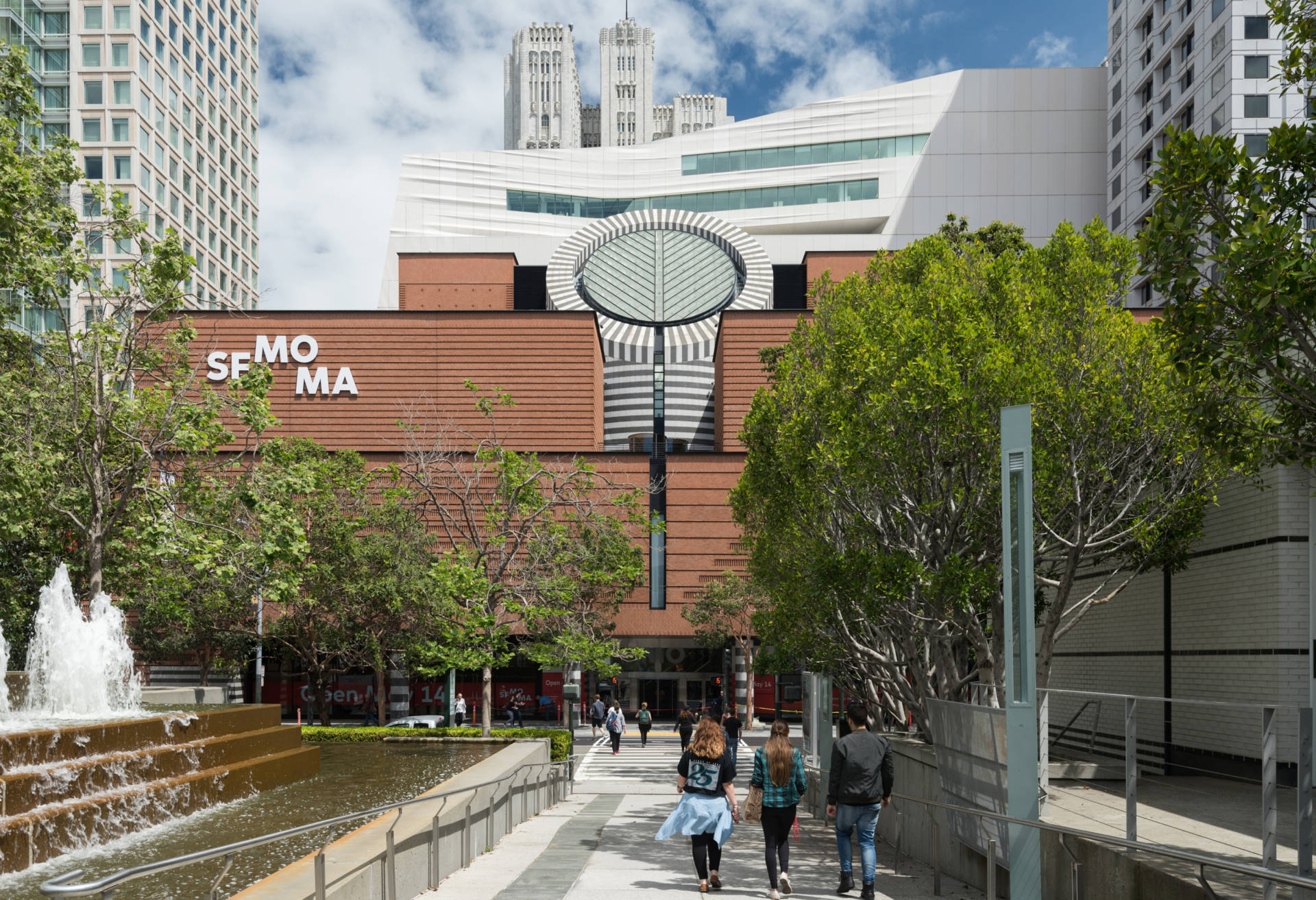 The new SFMOMA, from Yerba Buena Gardens.