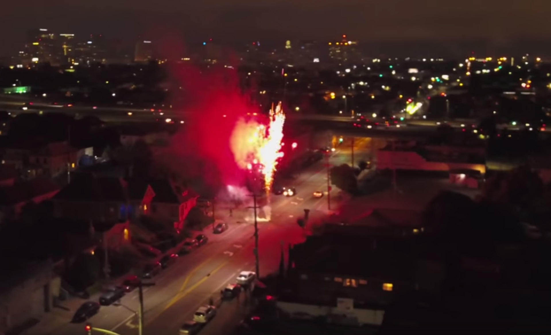 Unsanctioned fireworks are seen over Oakland on July 4, 2017.