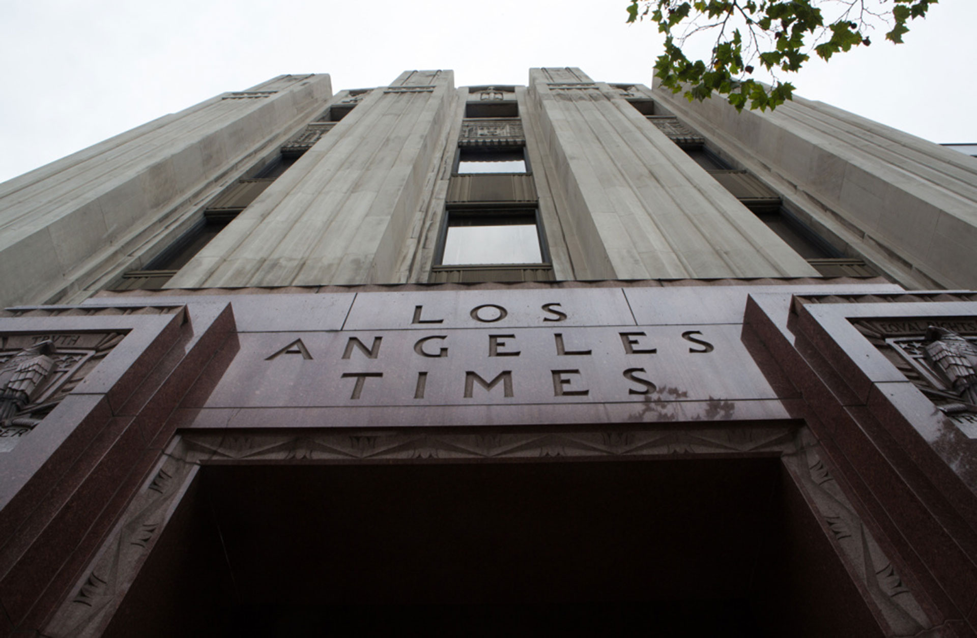 The Los Angeles Times building in downtown L.A.