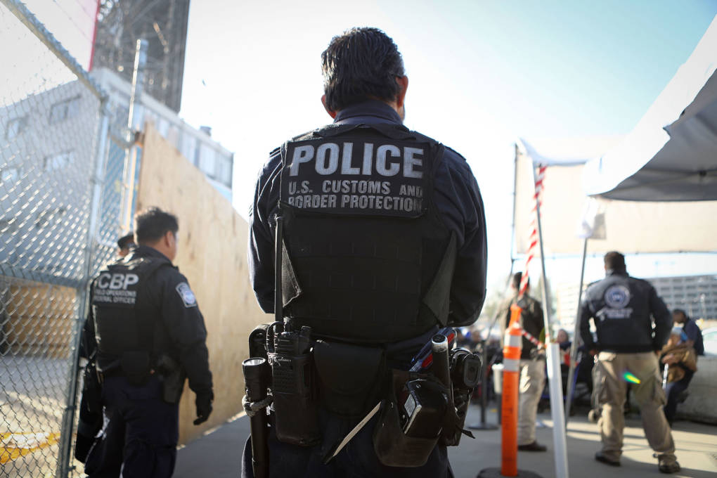 A U.S. Customs and Border Protection officer at the San Ysidro port of entry. One of the U.S.-citizen children separated recently is a seven-year-old boy who was taken from his Mexican mother at the San Ysidro port of entry after the two presented themselves legally and asked for asylum.