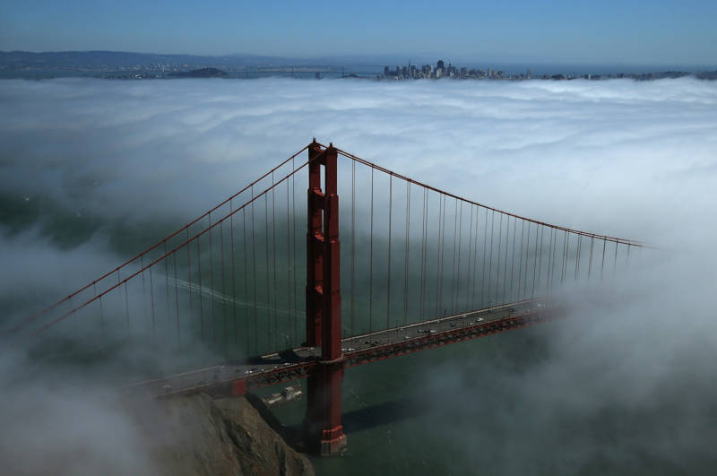 FogCam - which is admittedly trained on a less spectacular vista than this view of the Golden Gate Bridge's north tower - is nonetheless a piece of internet history.
