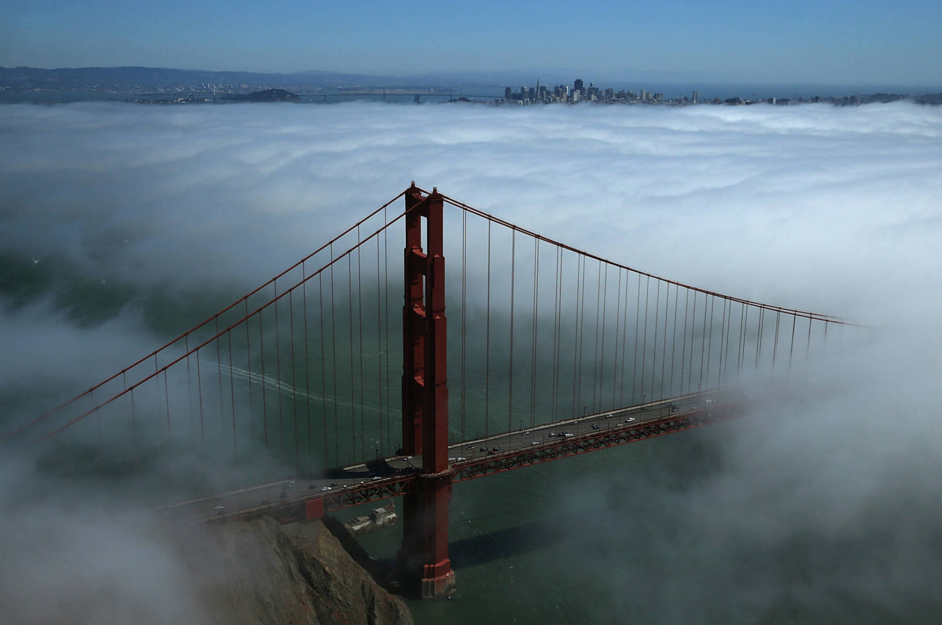 FogCam - which is admittedly trained on a less spectacular vista than this view of the Golden Gate Bridge's north tower - is nonetheless a piece of internet history.