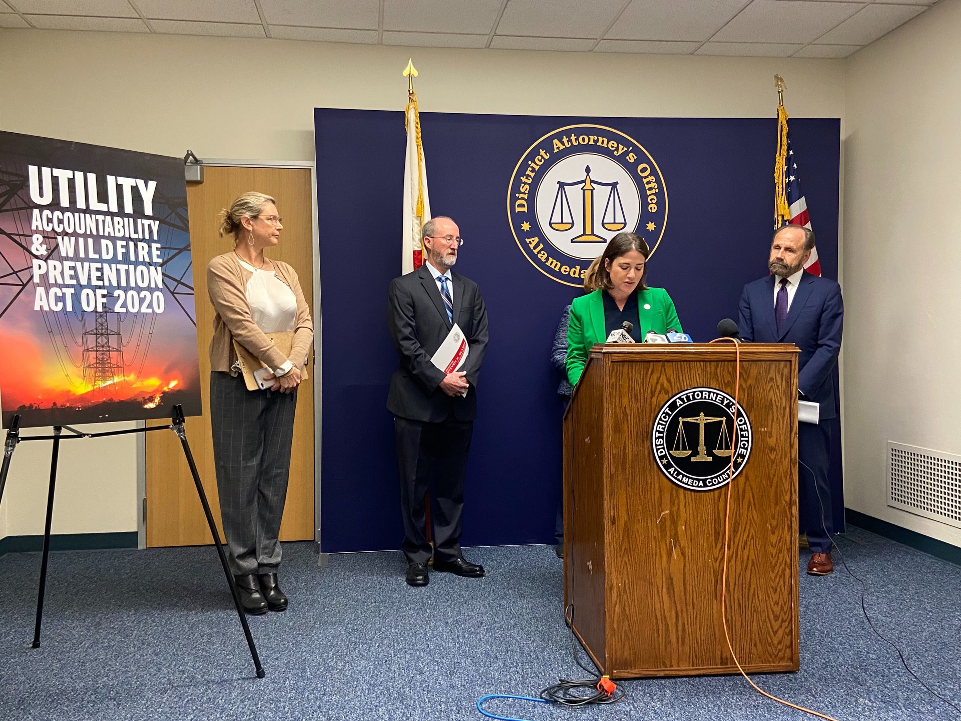 Assemblymember Rebecca Bauer-Kahan says local jurisdictions need the power to stop a wildfire disaster before it starts. The assemblymember and other state lawmakers announced a bill to expand enforcement actions against PG&E and other utilities on February, 18, 2020.