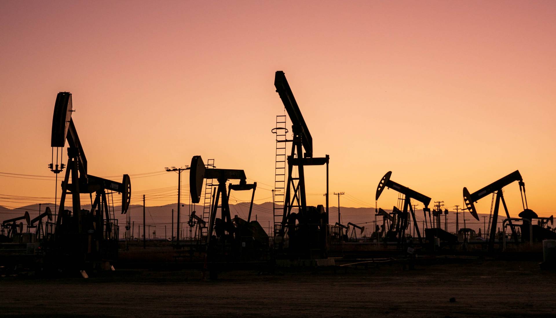 Pumpjacks in western Kern County's South Belridge oil field as seen in November 2019.