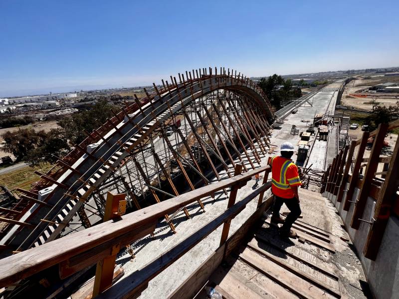 High speed rail construction in the Central Valley