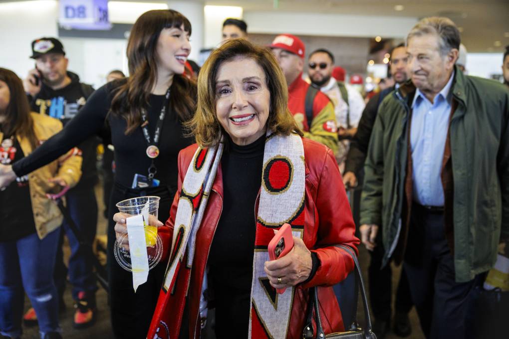 Nancy Pelosi Gives 49ers Fan Window Seat on Flight to Super Bowl KQED