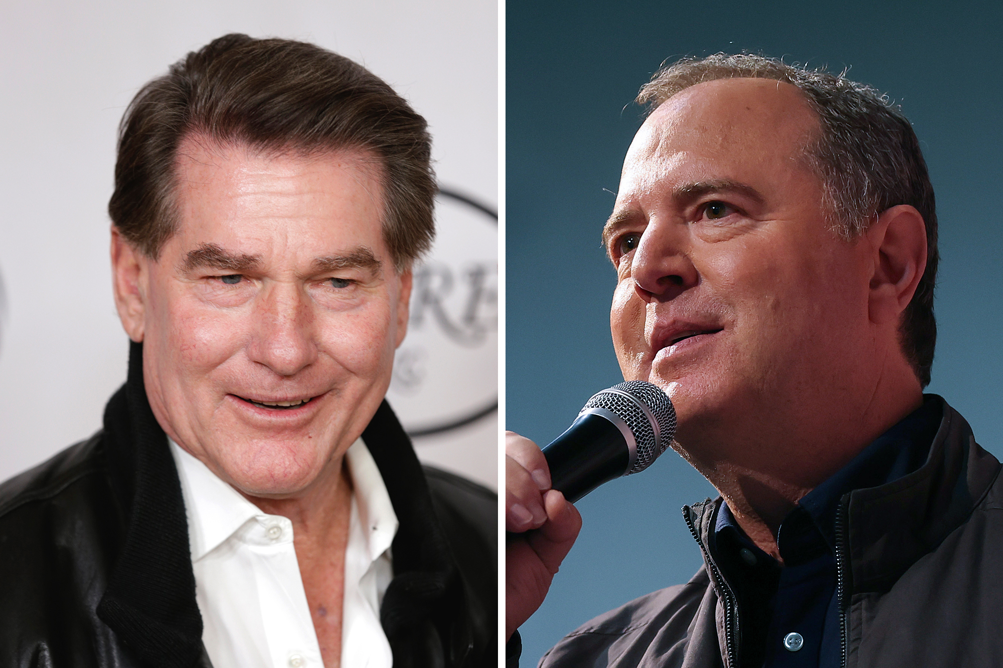 A diptych of two middle aged white men.