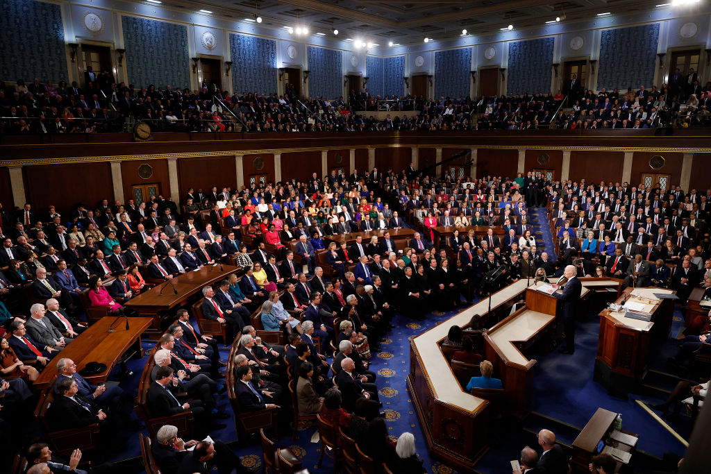 A full legislative assembly with a speaker.