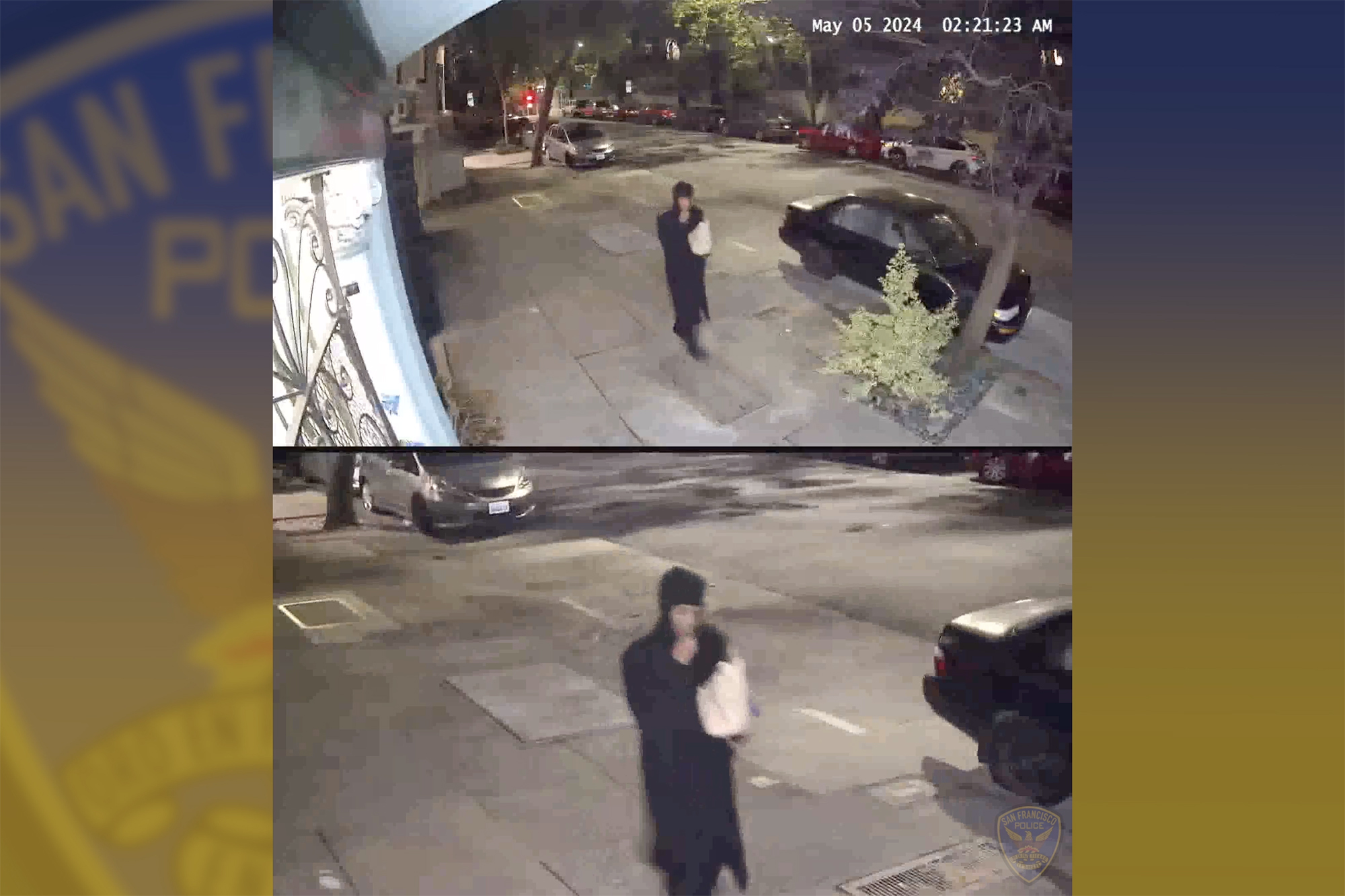 A screencap of a surveillance video.