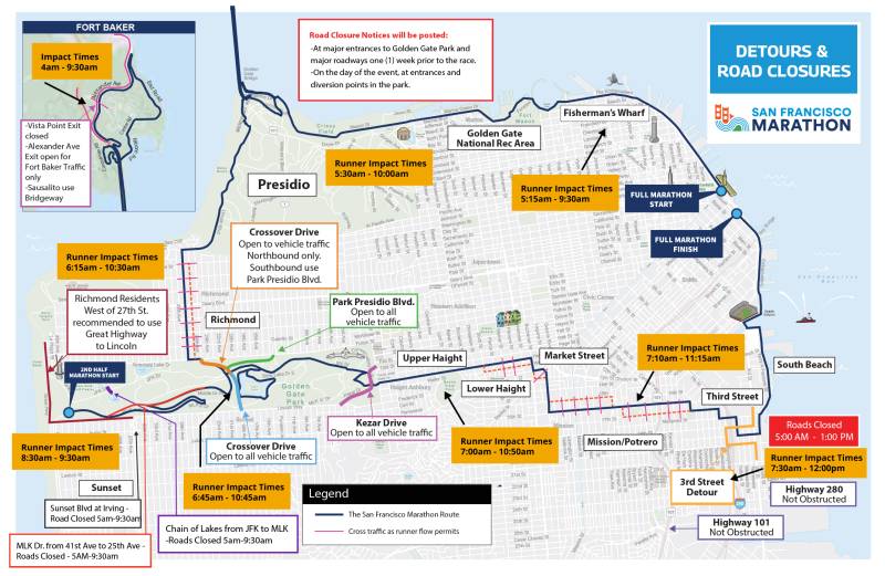 San Francisco Marathon map