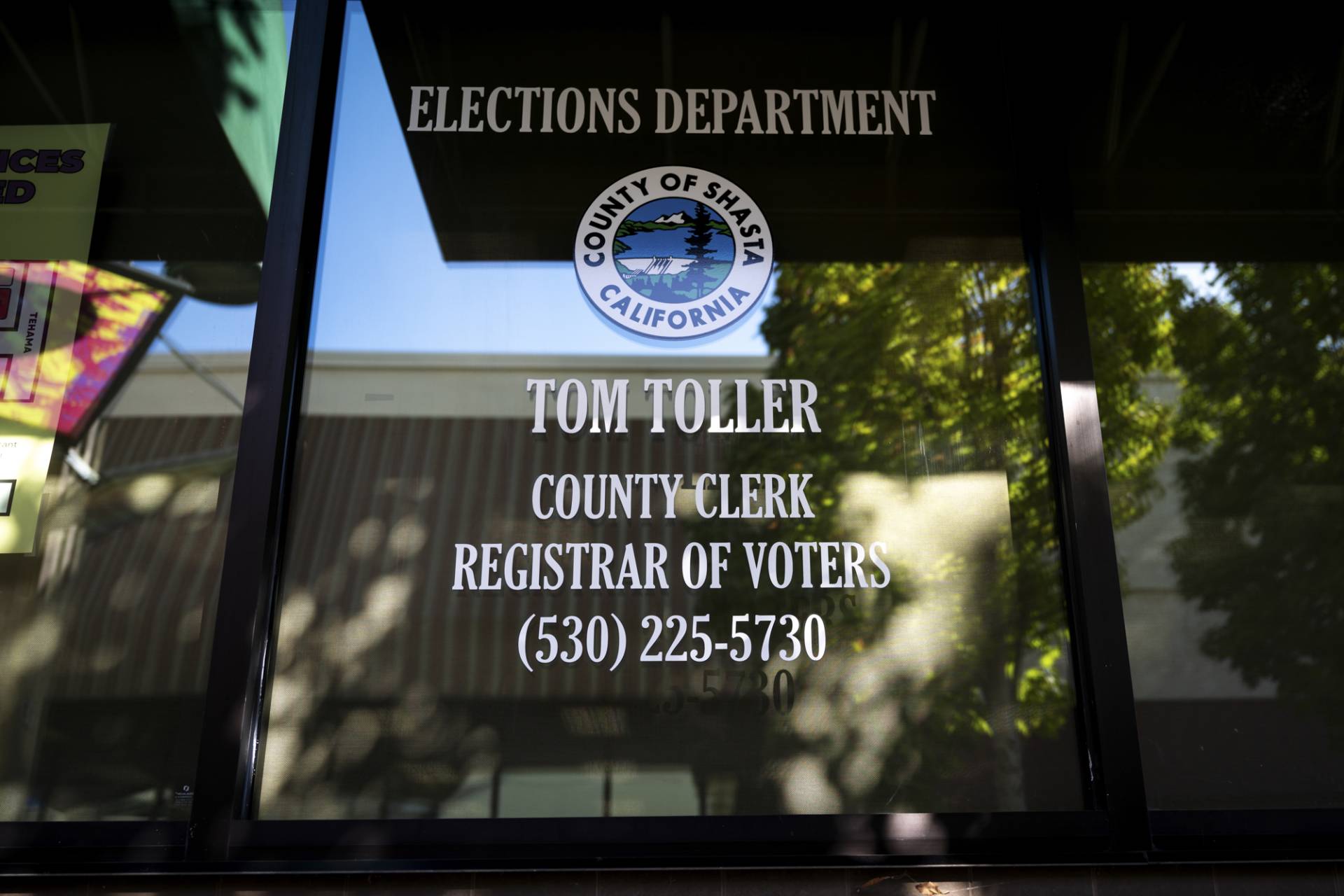 The Shasta County Clerk and Registrar of Voters offices in Redding, California, on Oct. 3, 2024. Beth LaBerge/KQED