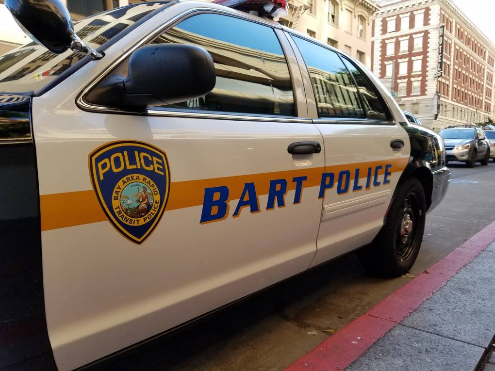 A BART police car