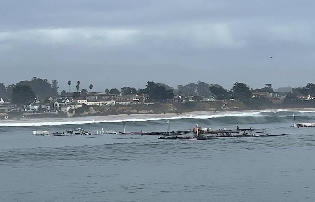 Santa Cruz Wharf Partially Collapses During Pacific Storm