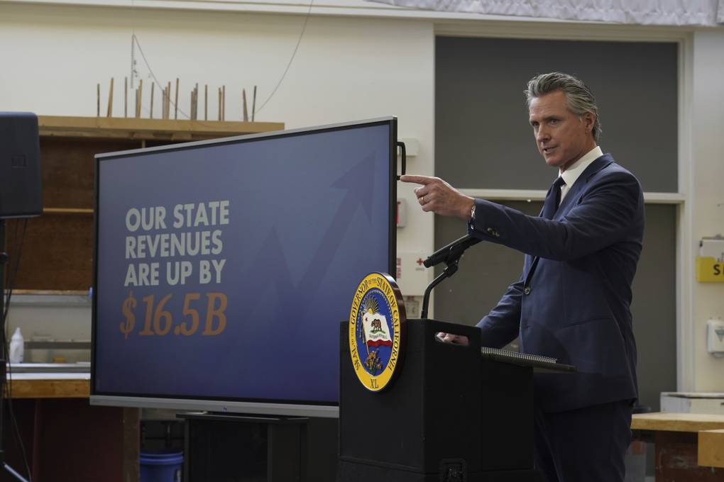 Newsom Projects Slight Budget Surplus, With Focus on Saving