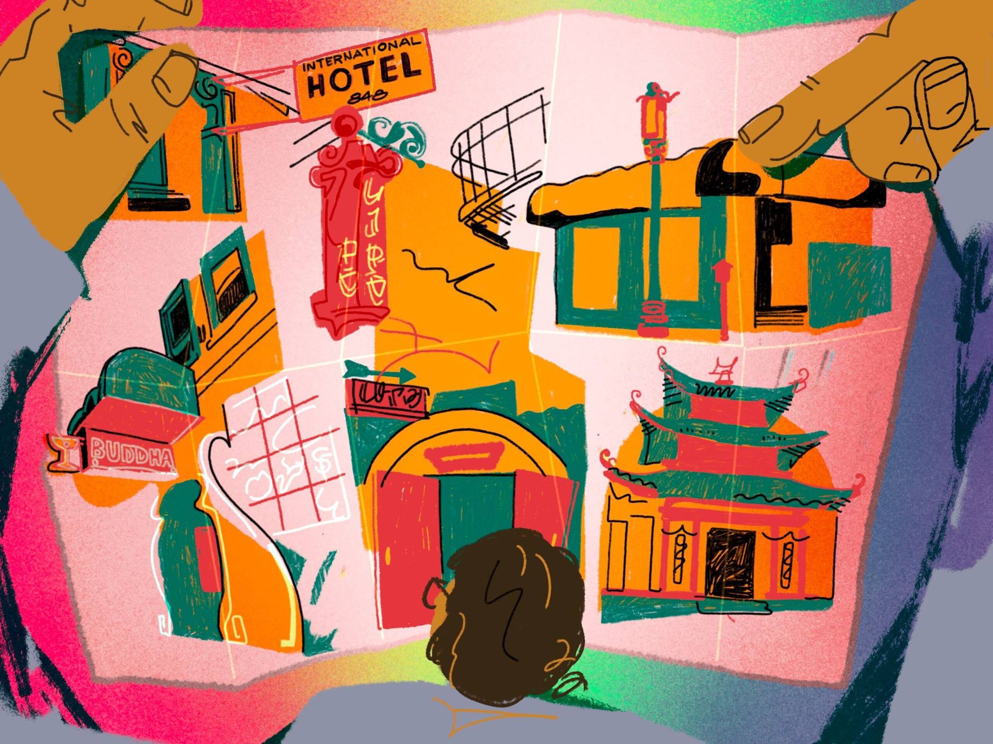 Ligeiro-se a uma visitante autoguiada pelo pretérito e presente estranho de Chinatown