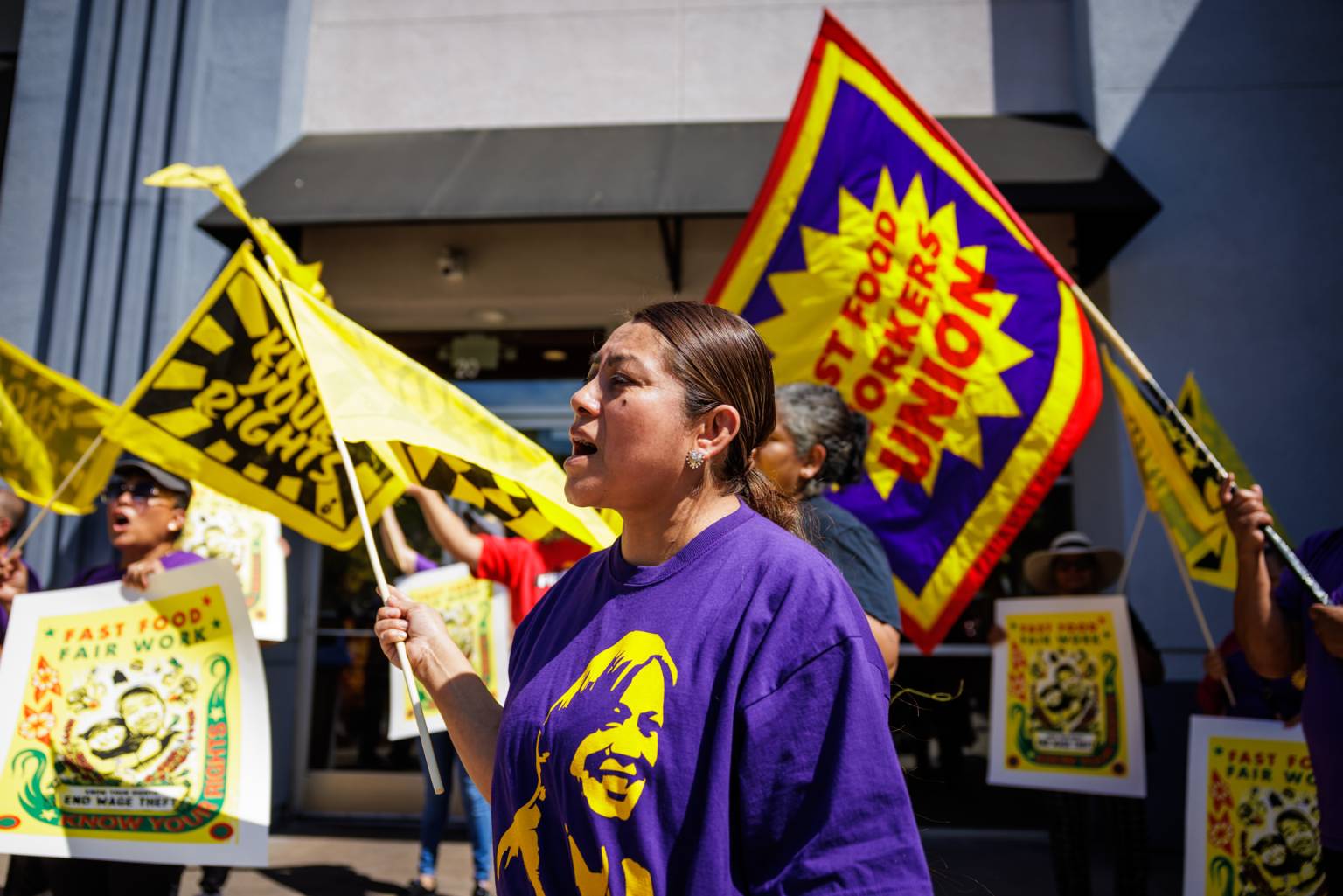 Fast Food Workers Protest Alleged Wage Theft and Poor Work Conditions ...