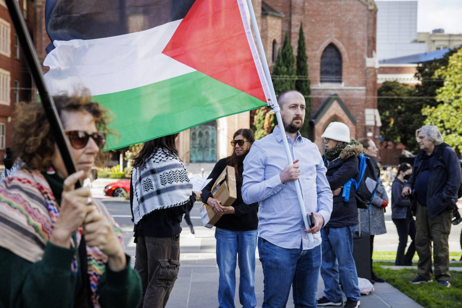Protests at Microsoft Conference Target Tech Giant’s Ties With Israeli