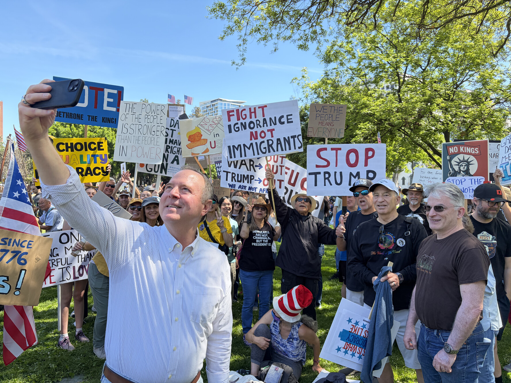 A man takes a selfie.