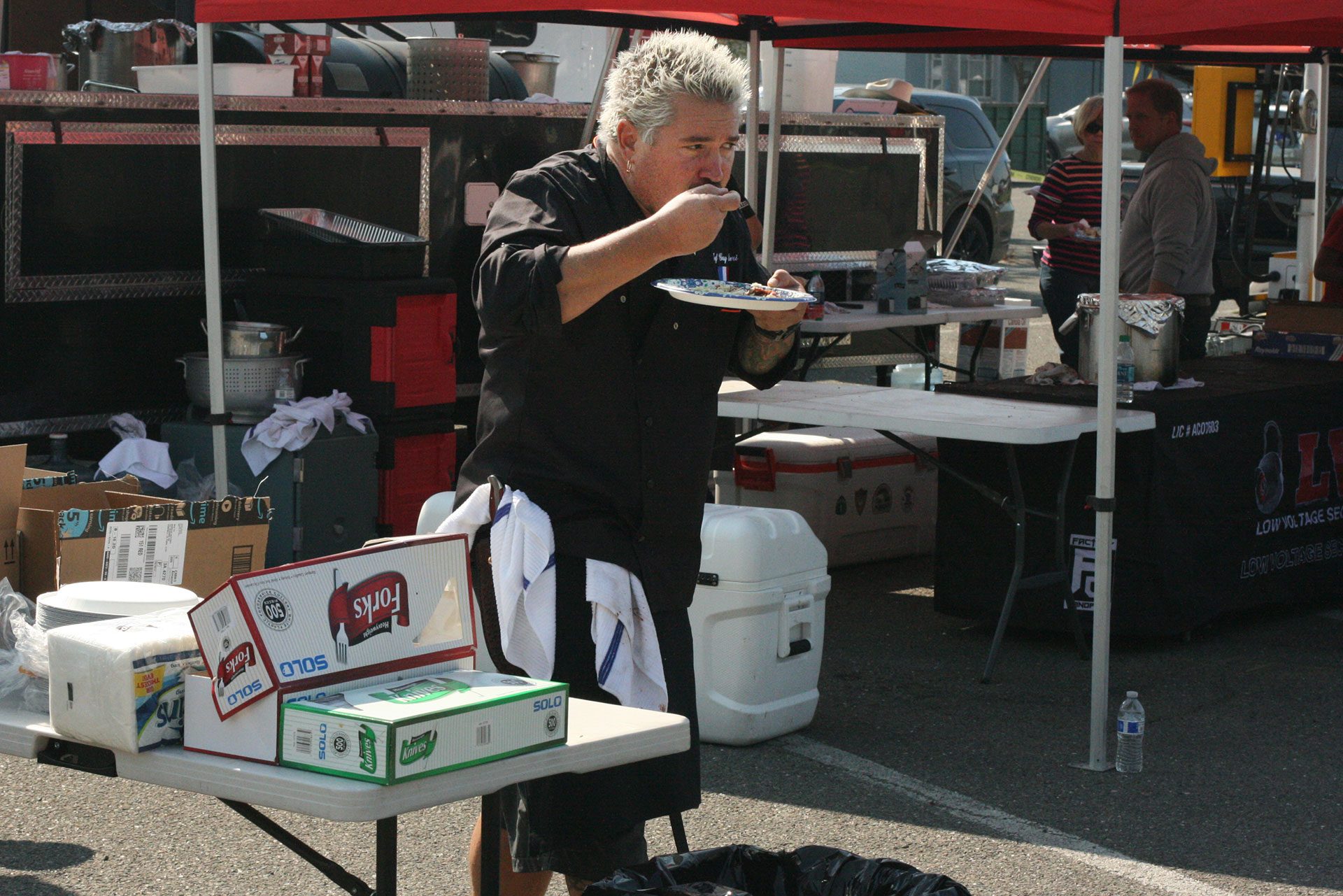 Guy Fieri Brings Barbecue Smoker to Santa Rosa Fire Evacuation Center ...