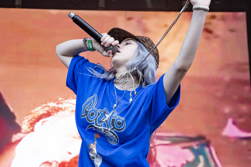 Billie Eilish performs at the Outside Lands music festival in San Francisco, Aug. 10, 2018.