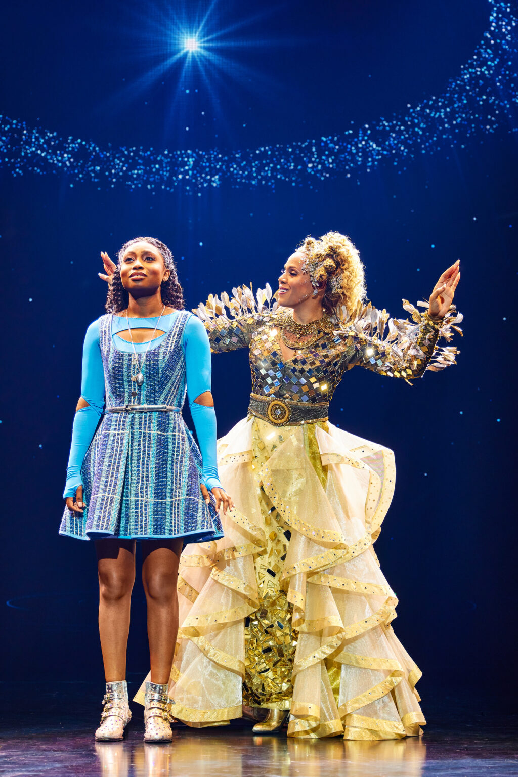A scene from 'The Wiz' where Glinda sings to Dorothy.