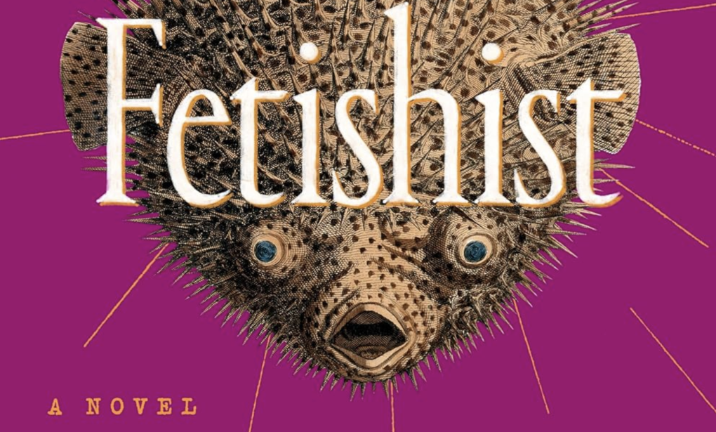 A purple book cover featuring a blowfish, mouth agape.