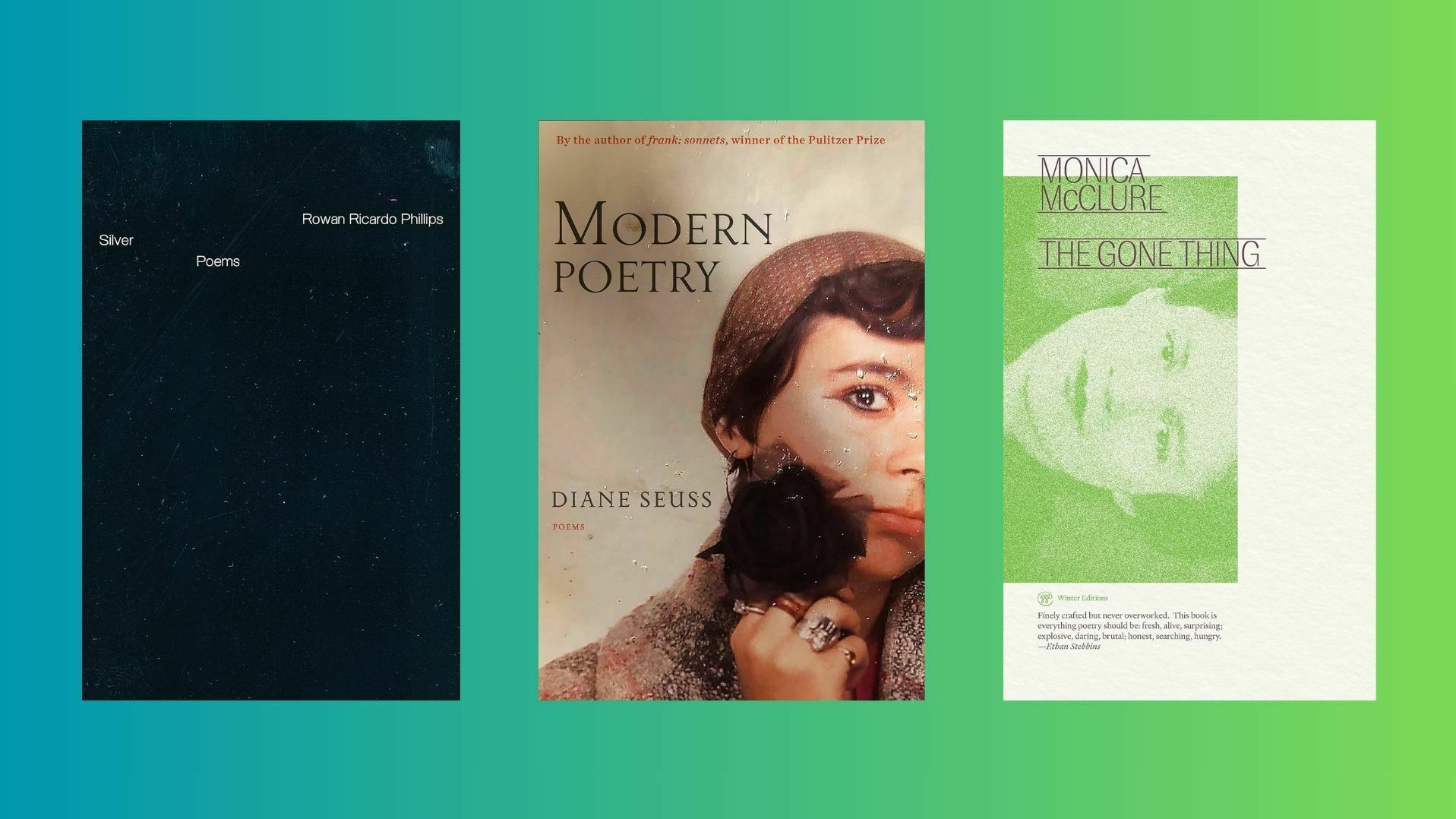 Three book covers, arranged in a line.
