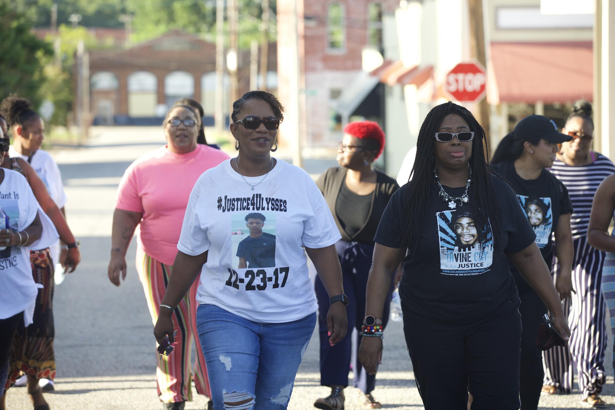 A group of women walking toward the camera