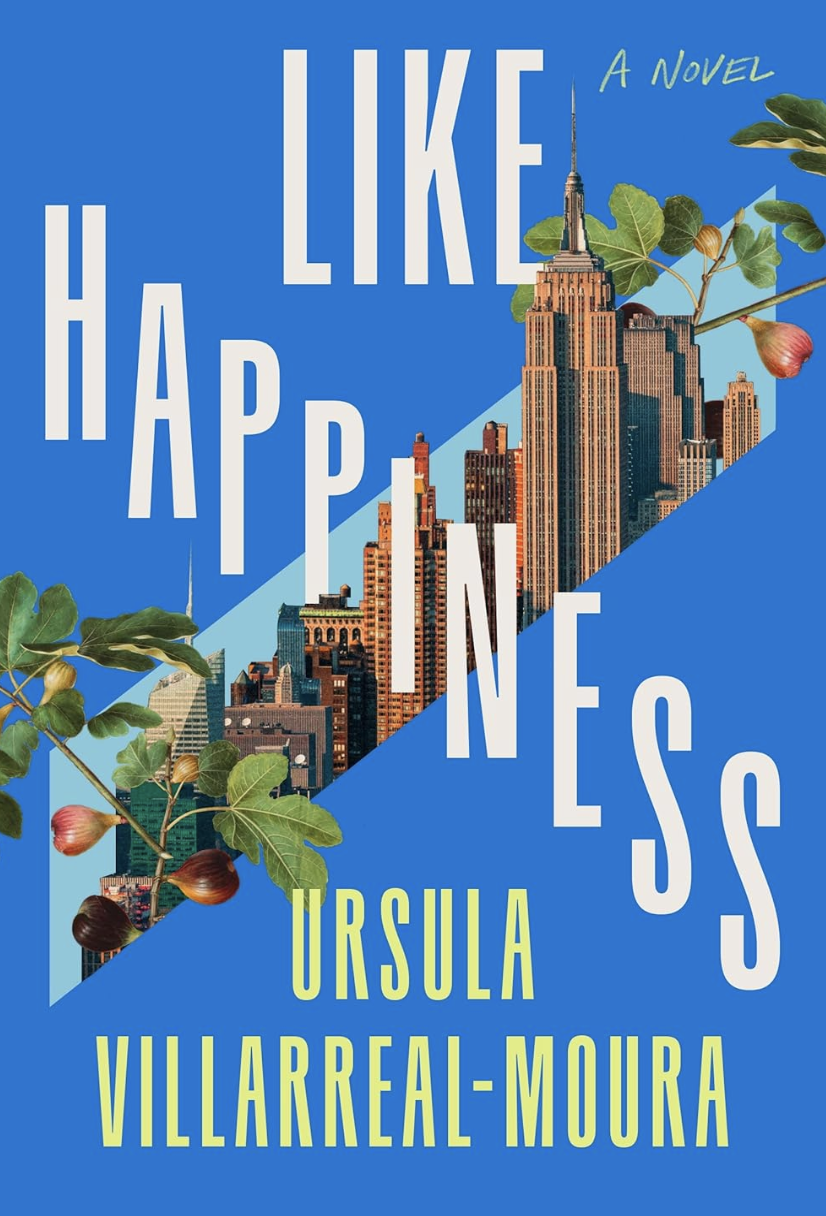A book cover features a collage that combines a city skyline and tree foliage.
