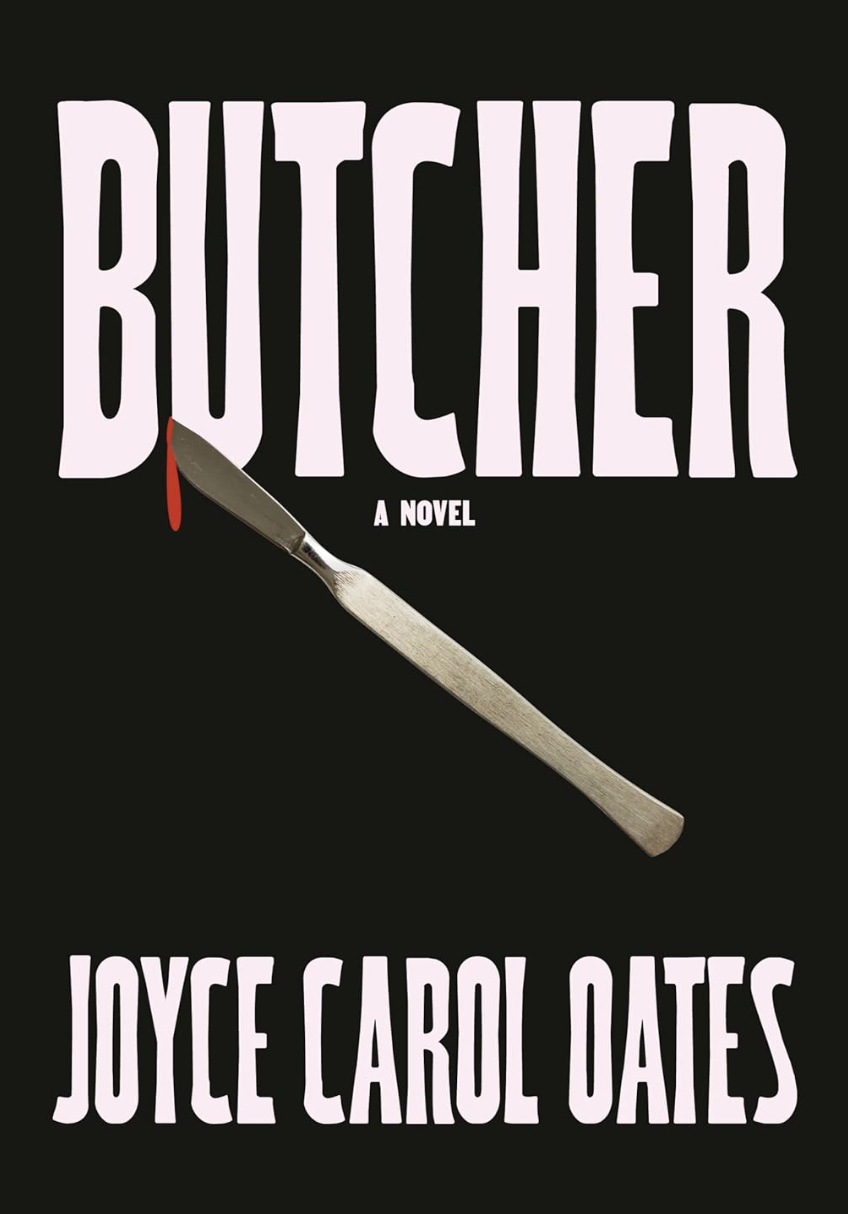 A book cover featuring a scalpel on a black background.