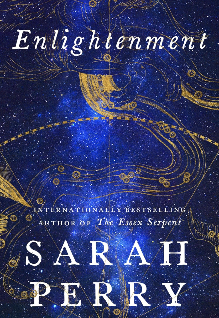 A book cover featuring constellations.