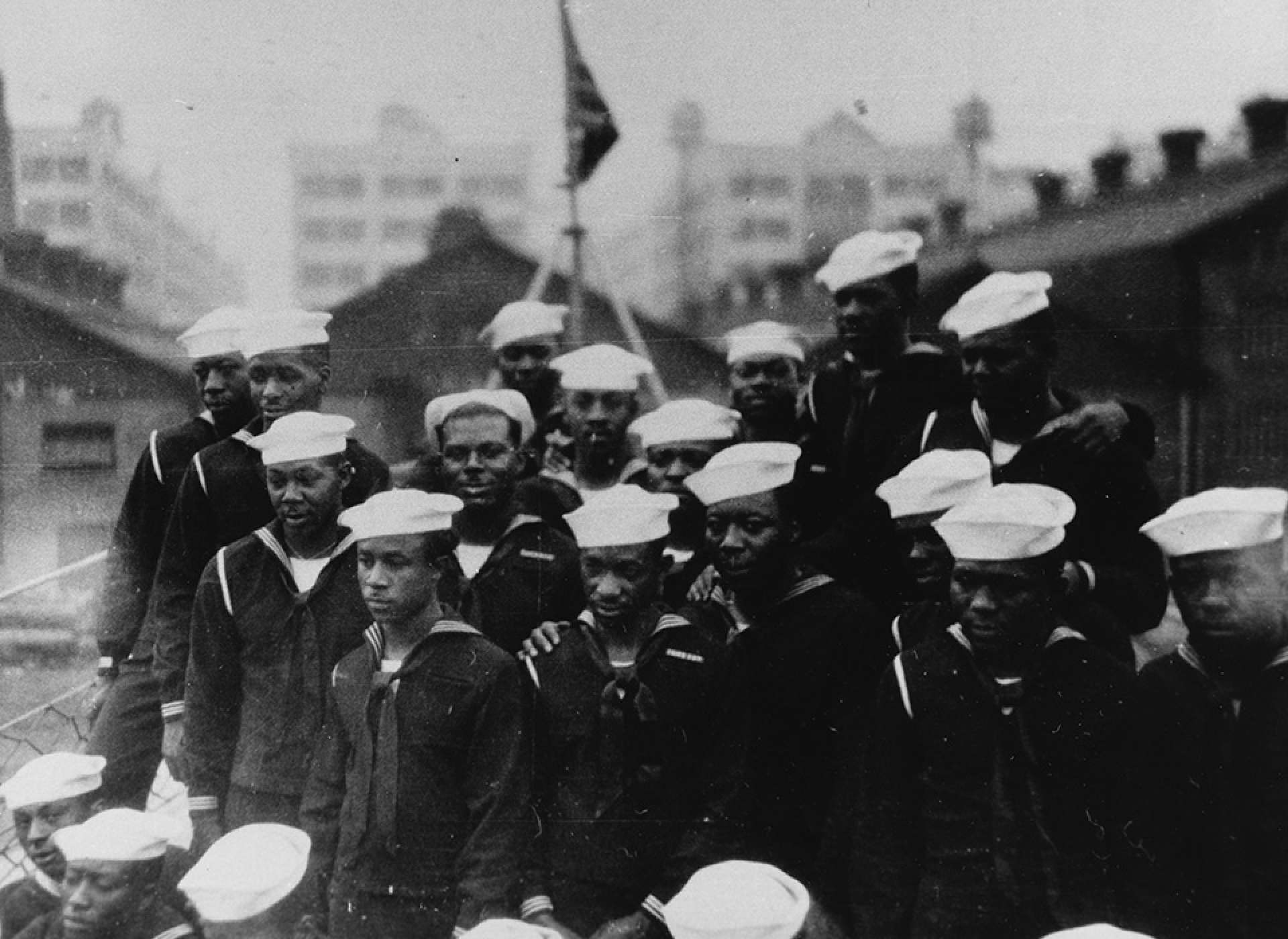 African Americans accounted for 5.5% of the Navy during WWII--over 187,000 sailors-- but only 64 were commissioned as officers.