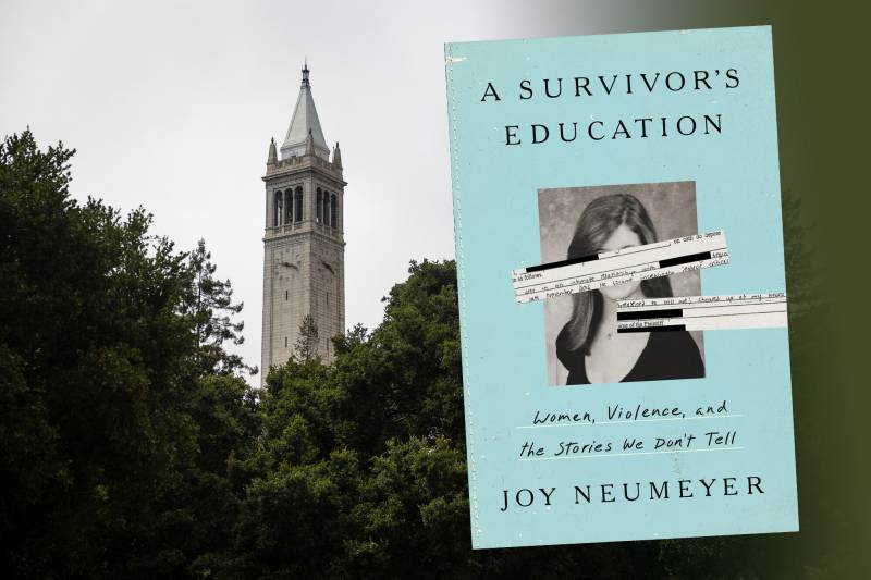 Book cover at slight angle over image of UC Berkeley campanile