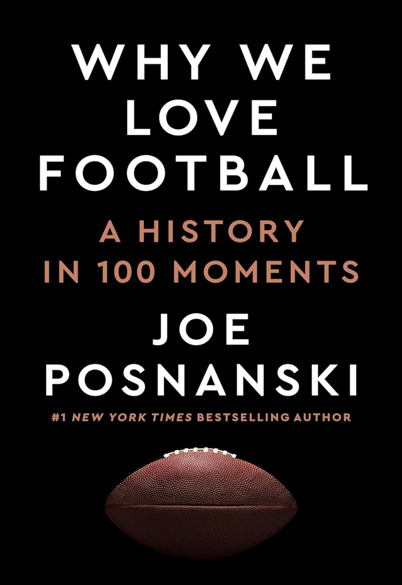 A book cover featuring an American football.