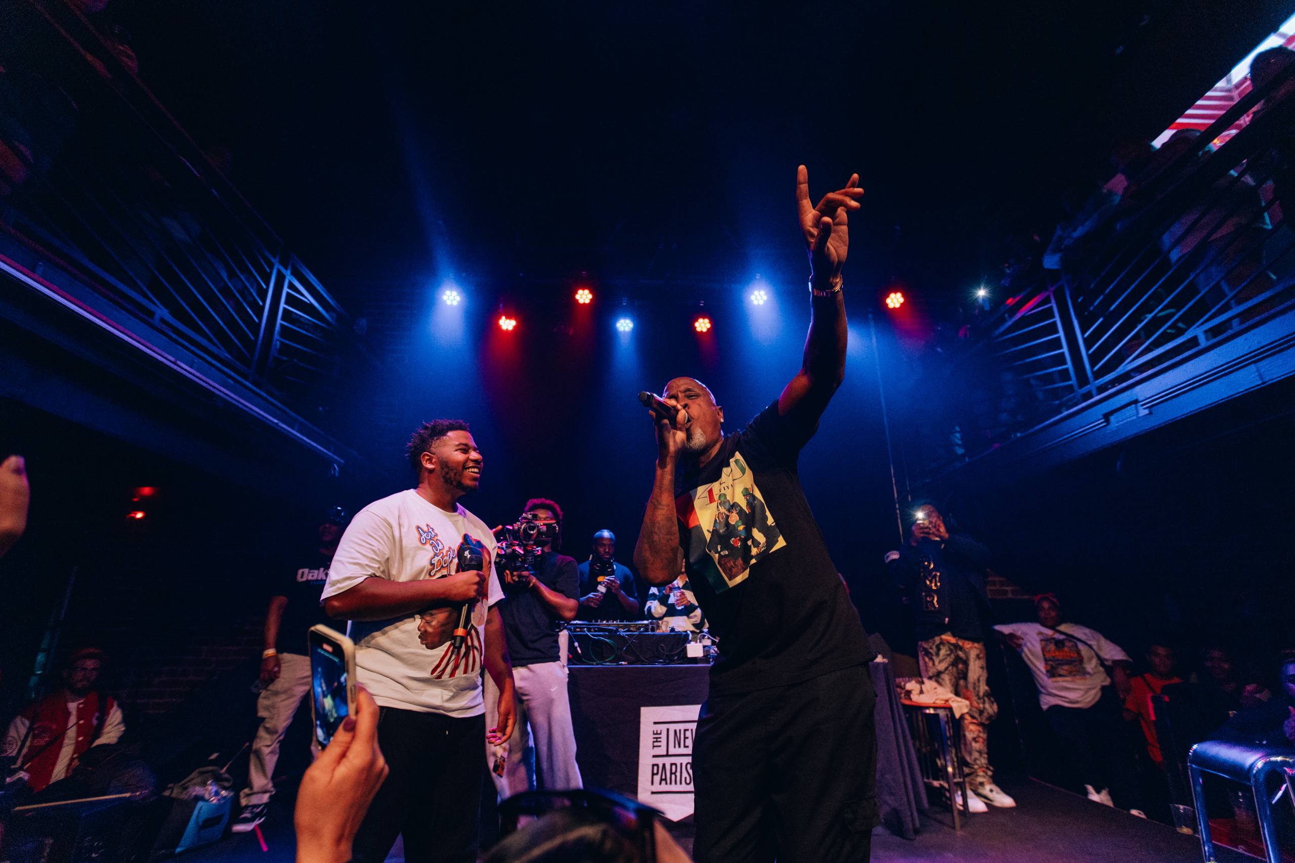 While on stage with rising Vallejo rap star LaRussell at the New Parish in Oakland, veteran rapper Richie Rich tells the crowd that "Double R" now stands for LaRussell and Rich.