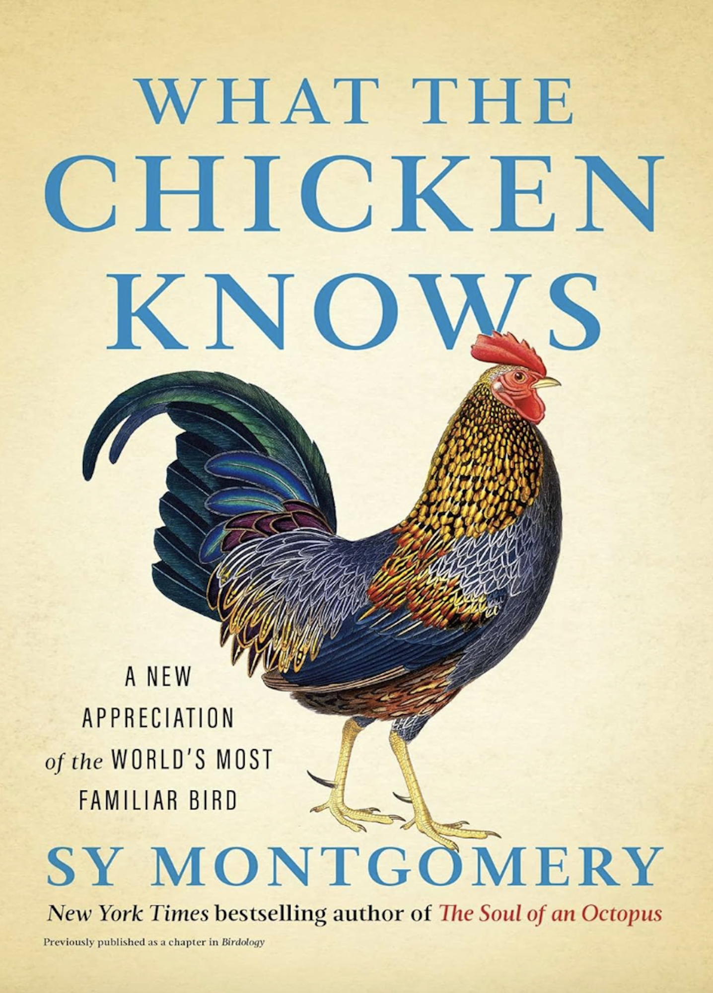 A book cover featuring an illustration of a chicken.