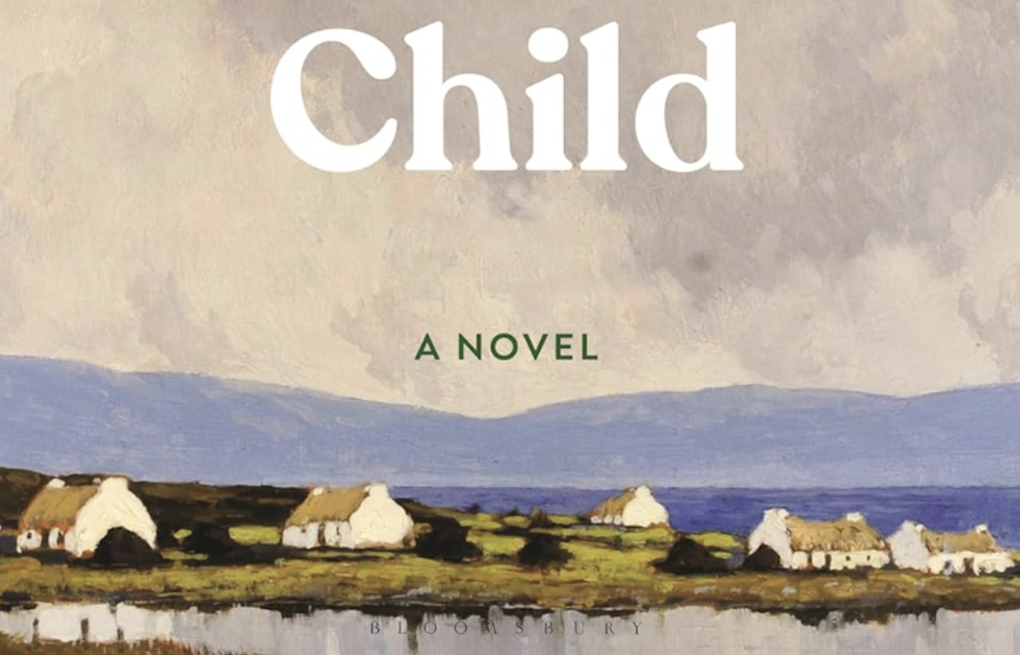 A book cover featuring a landscape painting of a coast line and cloudy skies.