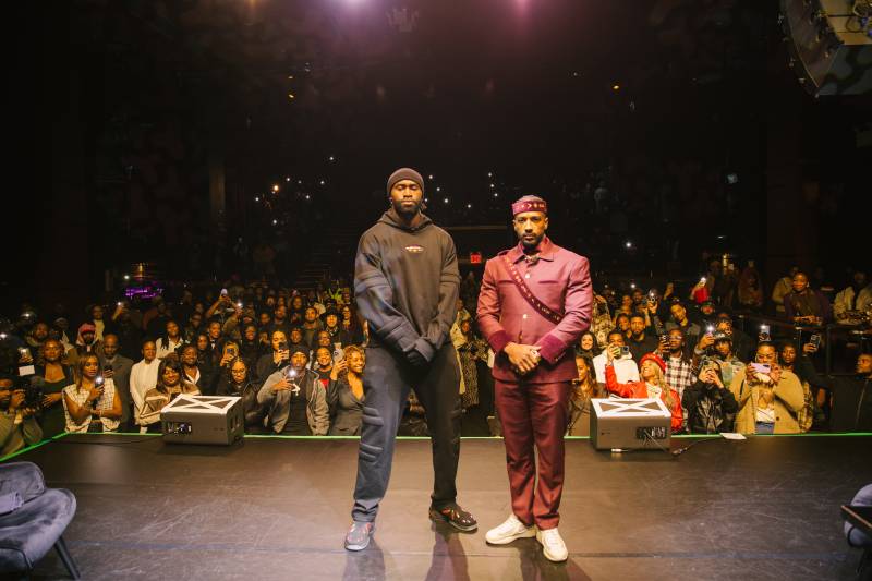 NBA star Jaylen Brown and 19Keys at a recent event in Boston.