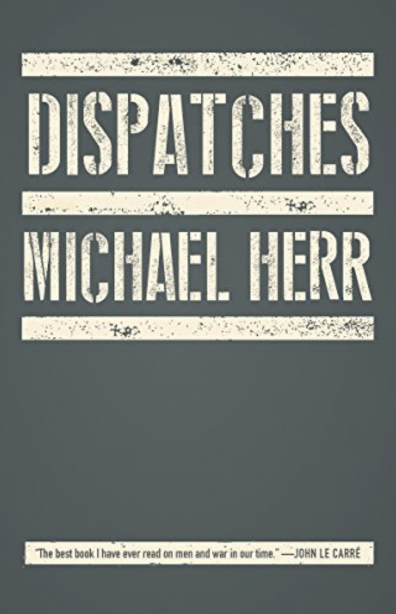 A dark grey book cover with white writing on it.