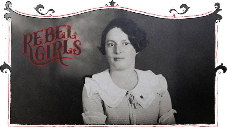 Black and white photo of a 1930s-era white woman with dark, neat hair.