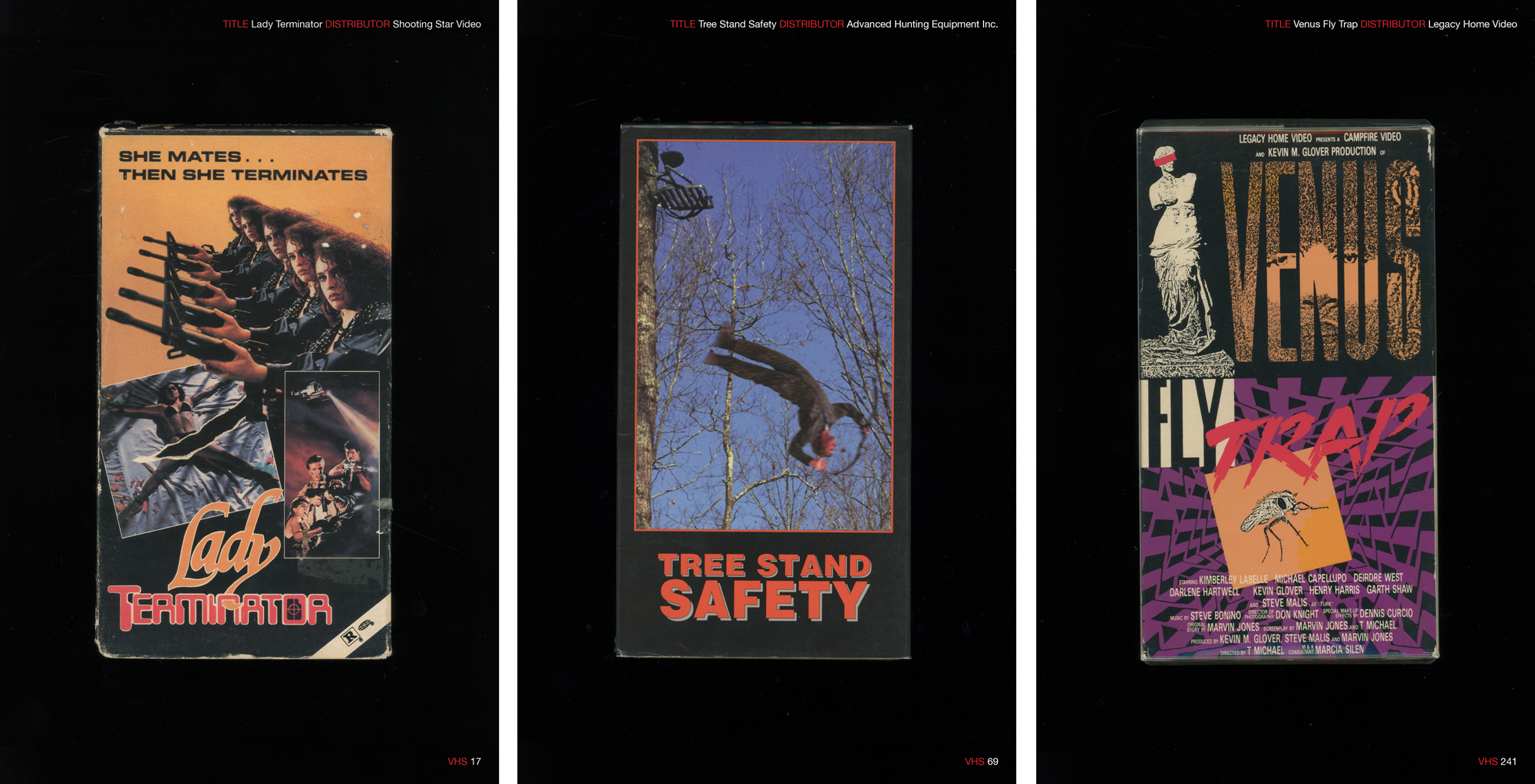 VHS covers in a row