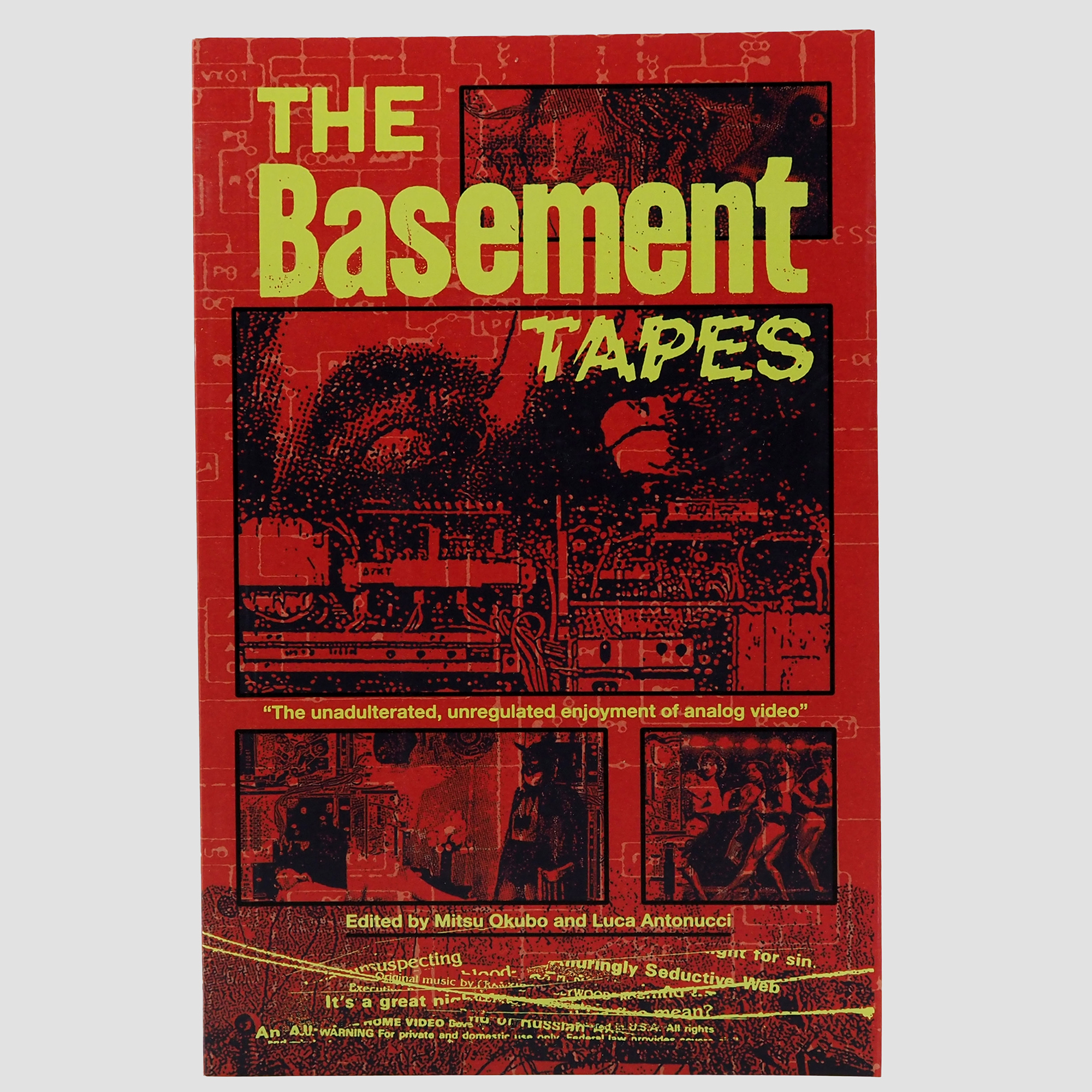book cover with red, black and lime green design