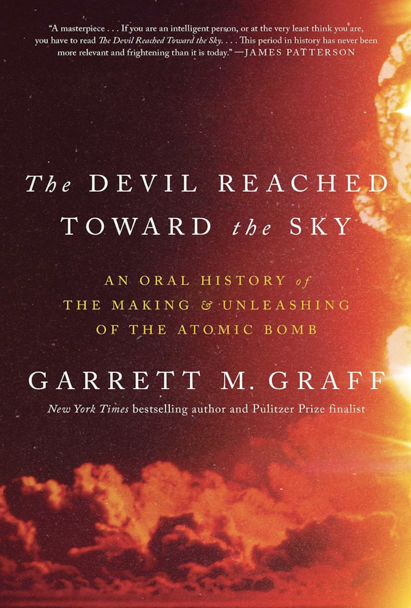 A book cover featuring thick, red, menacing clouds erupting over a blackened sky.
