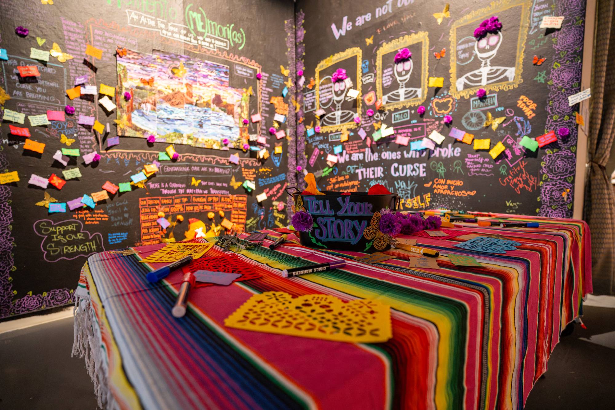 An image of a colorful altar. 