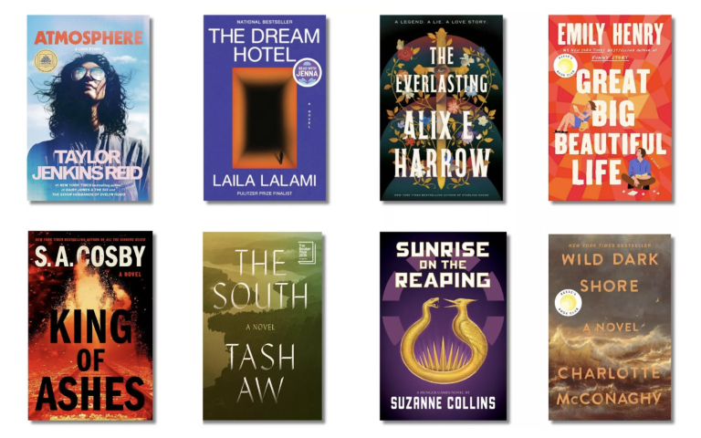 8 book covers spread out in two rows of 4.