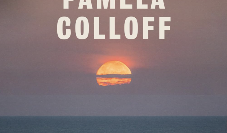 A book cover featuring the photograph of a hazy sunset.