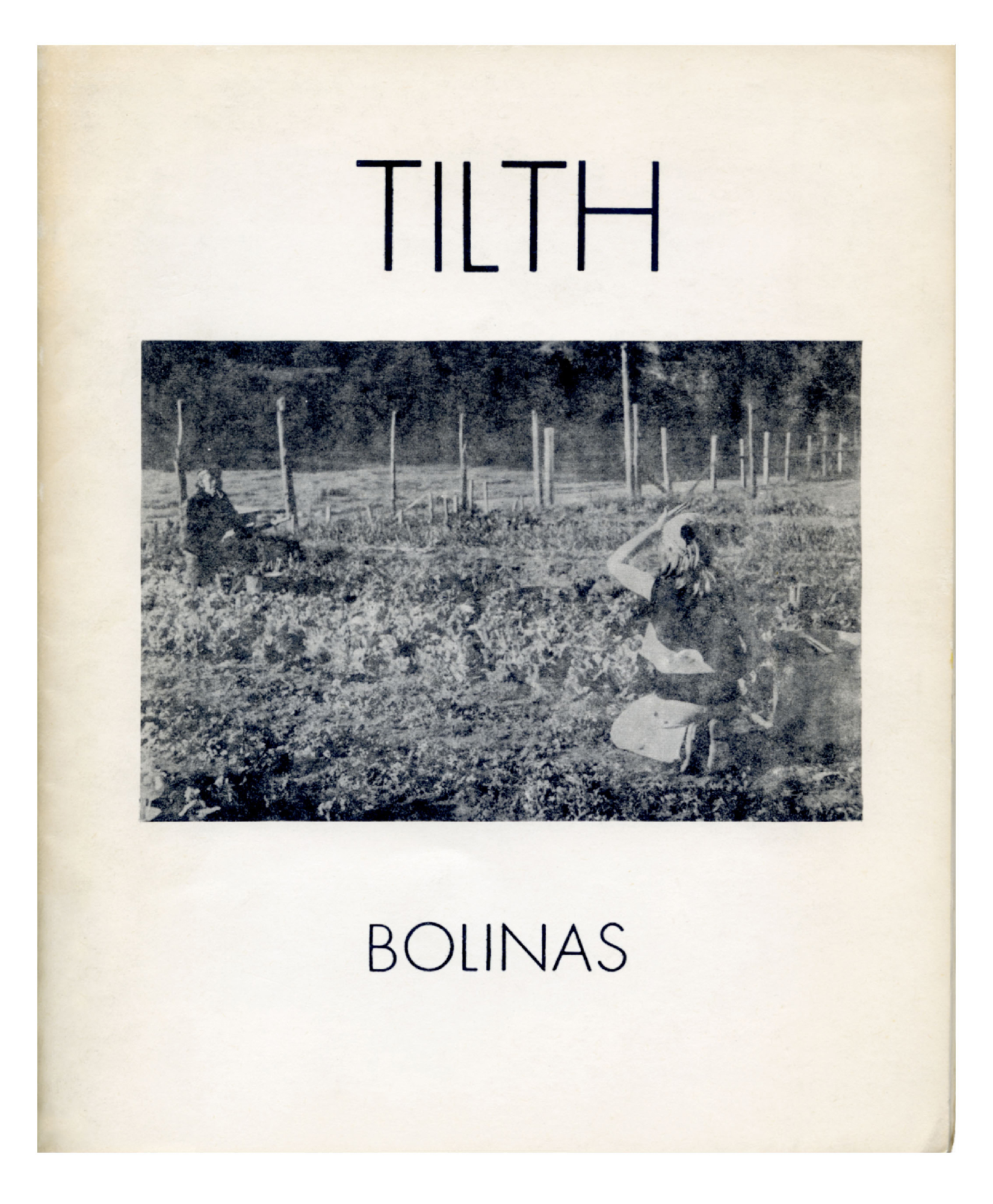 book cover with image of woman in farmed field